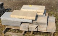 Pallet of landscaping pavers and more
