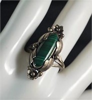 Sterling Ring w/ Green Stone