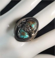 Sterling? Ring w/Turquoise? Stone