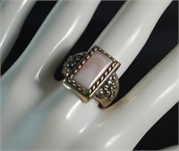 925 Ring w/Pink Stone