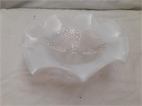 Opalescent Art Glass Bowl 7 1/4"