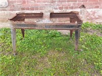 Wheeling Wash Tub Stand 37" long,22" Tall as found