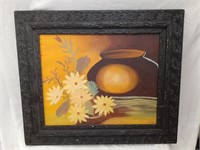 Painting on Canvas w/ Ornate Frame