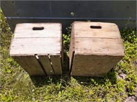 2 Orchard boxes, 1 w/ bottom replaced is Romney
