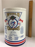 1992 Blue Jays World Series waste pail.