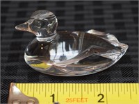 Baccarat France Crystal miniature Duck figure 2.5"