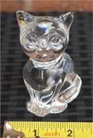 Daum France Crystal Kitten Cat Figure 3 3/4"