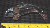 Daum France Crystal Dolphin figure 5 1/4"