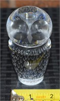 Kosta Boda Sweden Glass Lindstrand Etched Owl