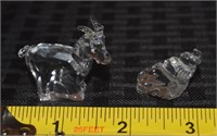 Swarovski Crystal Goat & Conch Shell figures