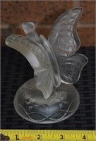 Fenton Art Glass frosted Butterfly figure