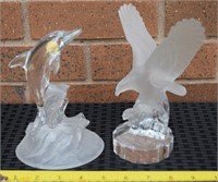 Cristal D'Arques Dolphin & Goebel Eagle figures