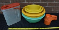 Vintage Tupperware lot including measuring cups