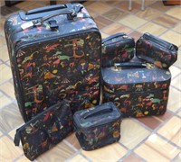 Piero Guidi Italy leather Magic Circus luggage set