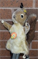 Steiff Germany Hand Puppet Hopsi Flying Squirrel