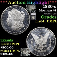 *Highlight* 1880-s Morgan $1 Graded ms64+ DMPL