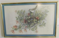 Watercolor print matted & framed, signed Van Hoose