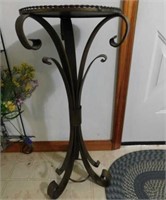 Metal plant stand, 31.5" tall x 13" across