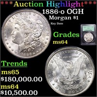 *Highlight* 1886-o OGH Morgan $1 Graded ms64