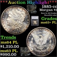 *Highlight* 1885-cc Morgan $1 Graded ms63+ PL