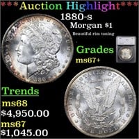 *Highlight* 1880-s Morgan $1 Graded ms67+