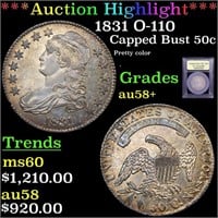 *Highlight* 1831 O-110 Capped Bust 50c Graded Choi