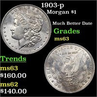 1903-p Morgan $1 Grades Select Unc