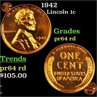 1942 Lincoln 1c Grades Choice Proof Red