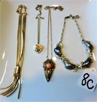 4 Vintage Estate Necklaces