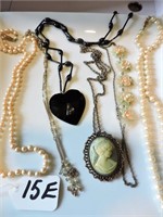 6 Vintage Estate Necklaces