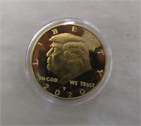 24kt Gold Plated 2020 Trump Commemorative Coin