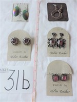 Sterling Silver Victor Escobar Earring Lot