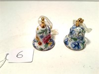2-VINTAGE CHINTZ TWO'S COMPANY BELLS