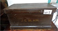 "J.E. Blair" Wooden Chest