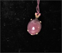 Antique Ruby Pendant Set in 14K Yellow Gold