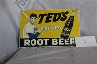 TEDS ROOT BEER PORCELAIN SIGN REPRO OR NOS