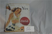 COCA COLA YES! SIGN REPRO, 12.5X16