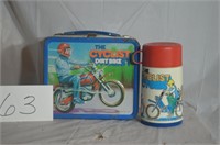 VINTAGE THE CYCLIST DIRT BIKE LUNCHBOX WITH THERMO