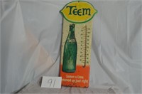 VINTAGE TEEM THERMOMETER, 8.5X28, MISSING THERMOMR