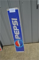 PEPSI ONE SIDED METAL SIGN  10X48