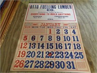 1947 Otto Fuelling Monona & Farmersburg Calendar