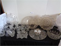 Large Lot of Clear Glassware