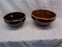 Pair of Crock Bowls