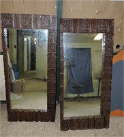 (2) Wooden Framed Mirror