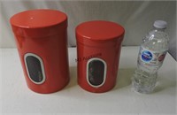 (2) Storage Tins With LIds