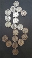 Roll of 20 Walking Liberty Half Dollars - HEFTY!