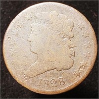 1828 Half Cent - 13 Stars