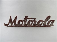 Vintage Aluminum Motorola Sign
