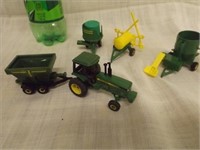 (5) John Deere Tractor & Implements - Toys
