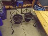 Wrought Iron Bench Planter 22" x 20" Wide